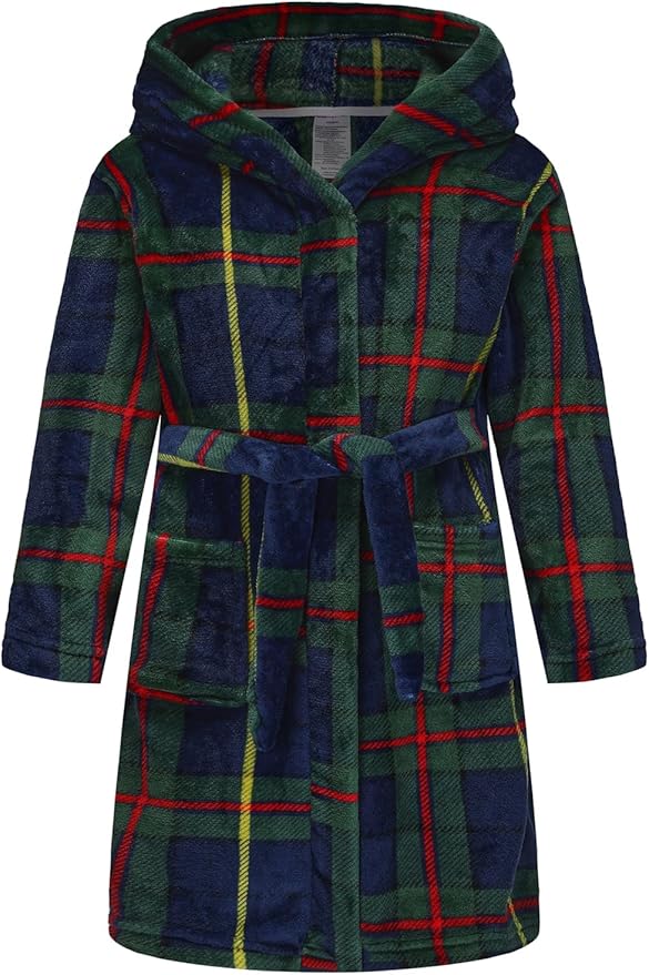 Girls Fleece Hooded Robe Warm Sleepwear for Toddler Kids Soft Fuzzy Bathrobe Gifts
