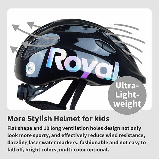 RoyalBaby Kids Helmet 0.47 lb Ultra-Lightweight & Adjustable for Ages 5-13 Years, Ideal for Cycling, Scooter, Balance Bike & More Sports, 4 Vibrant Colors Available