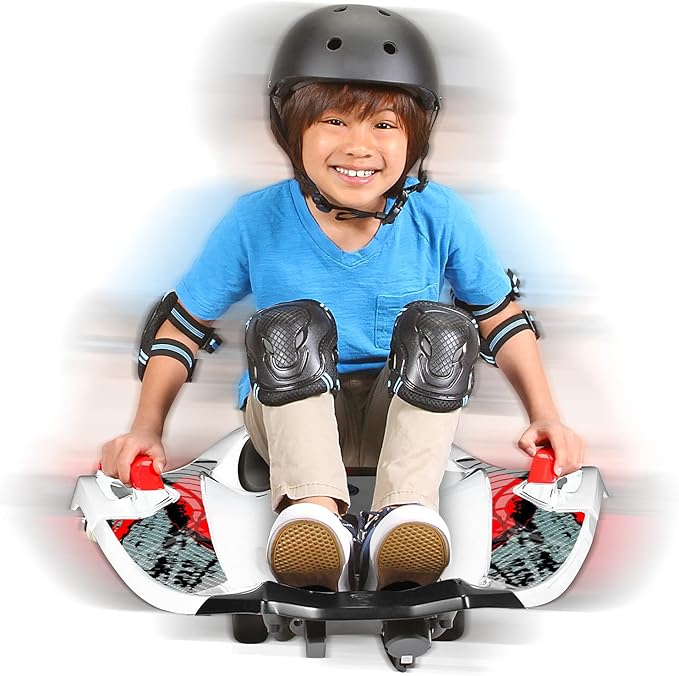 Rollplay Nighthawk Electric Ride On Toy for Ages 6 & Up with 12V 7AH Rechargeable Battery, Side Handlebars for Steering, Tall Rear Safety Flag, and a Top Speed of 6.5 MPH, White