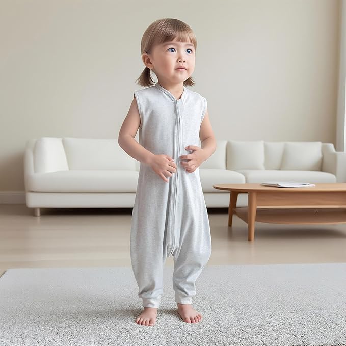 Baby Sleep Sack with Feet for Boys Girls, Infant Toddler Sleeveless Wearable Blanket Sleepsack for Early Walkers