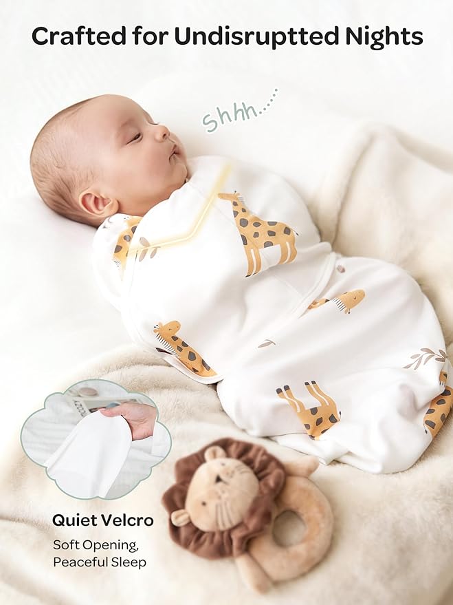 Momcozy Swaddles for Newborns, Quiet Fastner Suitable for Infant 0-3 Months, New-Parent-Friendly Swaddle Sack, Reduce Startle Reflex, Newborn Boys Girls Registry Essentials, 2-Pack, Bravery