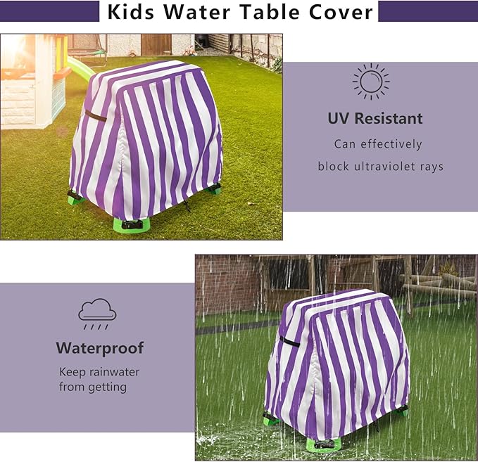 Kids Water Table Cover Fit Rain Showers Splash Pond Water Table,Waterproof Dust Proof Anti-UV Outdoor Toys Cover-Cover only