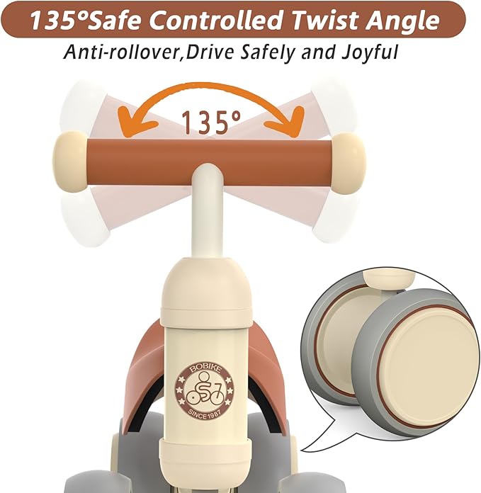 Baby Balance Bike Toys for 12-36 Months Kids Toy Boy Girls Gifts Toddler Best First Birthday Gift Children Walker No Pedal Infant 4 Wheels Bicycle (White)
