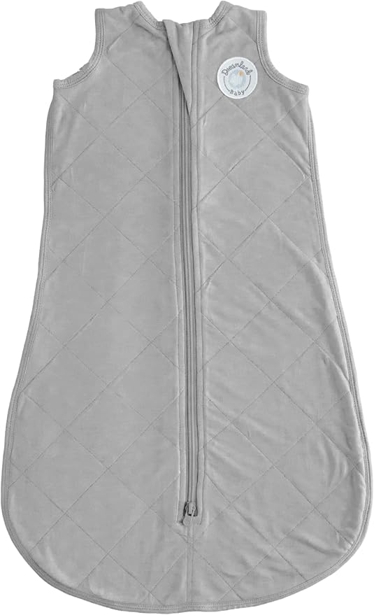 Dreamland Baby Lightweight Bamboo Viscose Sleep Sack (12-24 Months). 1.0 TOG Ultra Soft Blanket w/ 2-Way Zipper. 95% Viscose, 5% Spandex (Grey). Mom-Owned US Business, Premium Materials