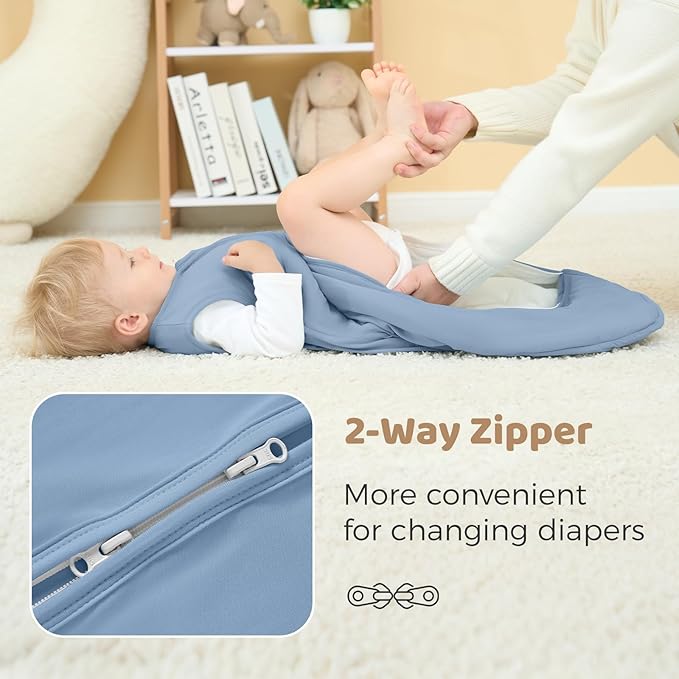 Freejoy Viscose From Bamboo Baby Sleep Sack, 1.5 TOG Infant Toddler Wearable, Buttery Soft Sleeping Bags