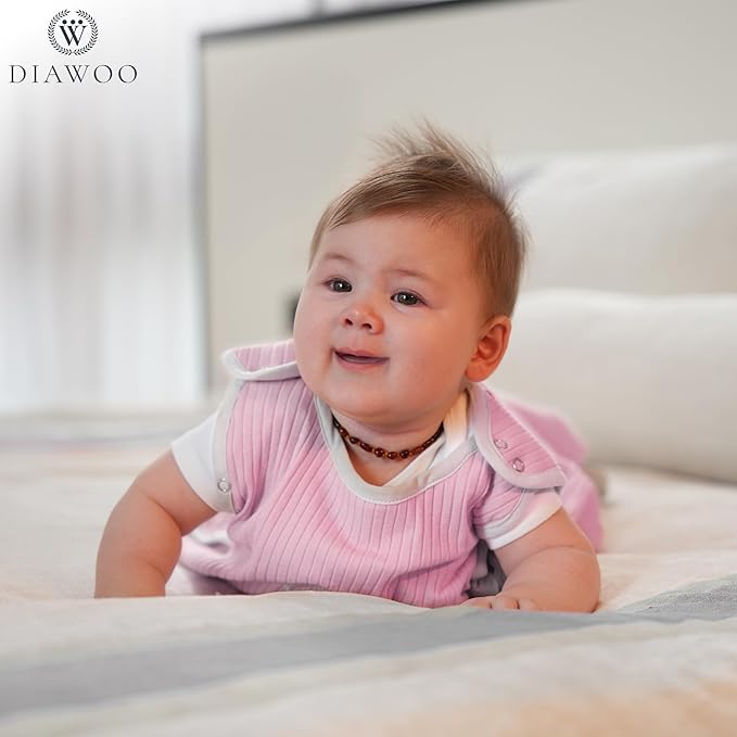 4 Season Baby Sleep Sack–Merino Wool&Organic Cotton–Adjustable Sleeping Bag (2–36 Months) with Two-Way Zipper& Belt Slot