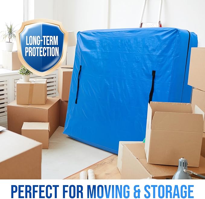 TAILI Full Mattress Bags for Moving and Storage, Heavy Duty Moving Supplies Mattress Cover with Reinforced Handles, Storage Cover Essentials Packing Protector