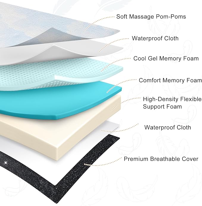 Crib Mattress, 52 x 27 Dual-Sided Memory Foam Baby and Toddler Mattress, Triple Layer Toddler Bed Mattress with Waterproof, Breathable, Removable Machine Washable Cover, Baby Mattresses for Crib