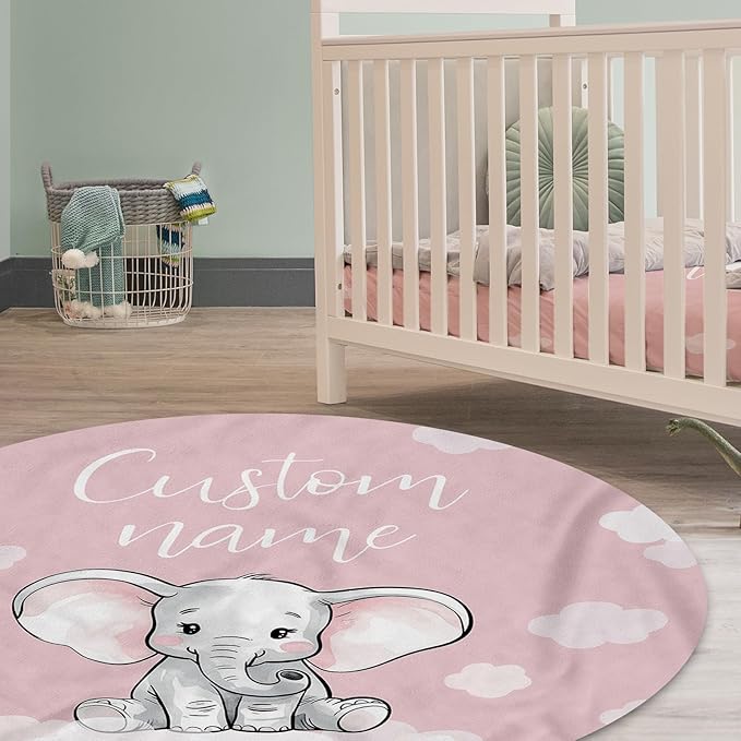Personalized Baby Crib Bedding Set: 4 Piece Custom Starry Sky Elephant Crib Bed Set with Name, Nursery Bedding Set for Baby Girls, Newborn Boys Crib Sets, Crib Bedding Custom Gift, Crib Sheet