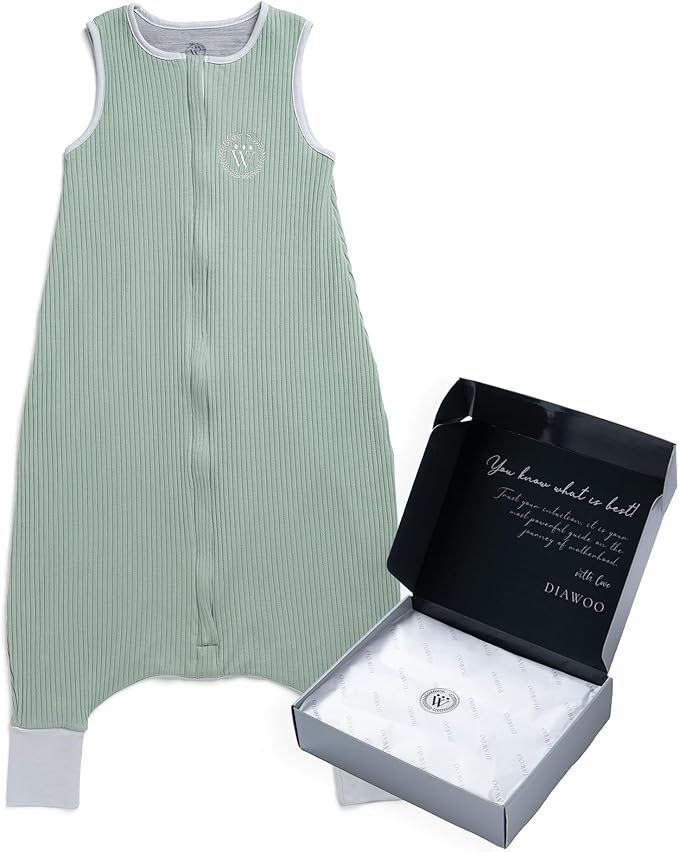 4 Season Baby Sleep Sack with Foot Openings, Merino Wool and Organic Cotton, Toddler Sleeping Bag for 2T–7T