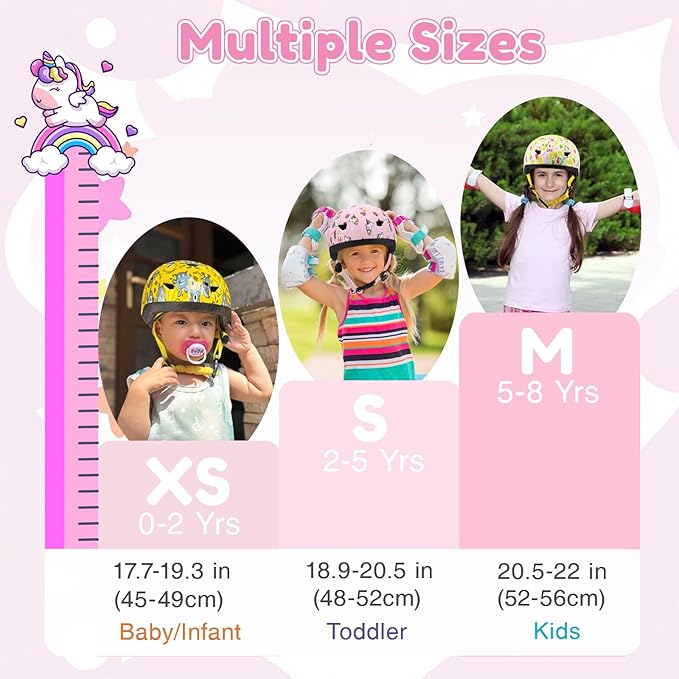 Toddler Bike Helmet with Gloves and Backpack Set, 3 Sizes for Baby Infant to Kids Ages 1-3 3-5 5-8+, Adjustable Boys Girls Bike Helmet for Bicycle/Scooter/Skateboard/Roller Skate