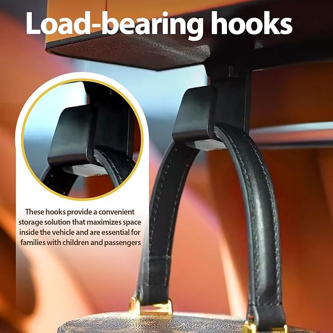 Car Organizer With Tissue Holder, Car Organizer & Storage Box, 5-in-1 Car Organizer Back of Seat, 2 Deep Cup Holders, Tissue Box Holder, Phone & Bag Hooks Zoning Storage (Black-A)