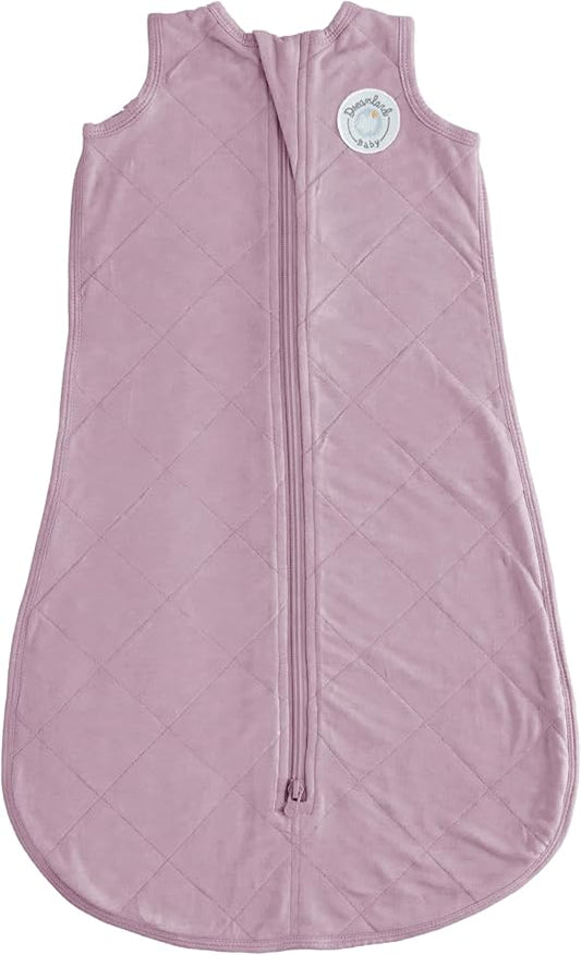 Dreamland Baby Lightweight Bamboo Viscose Sleep Sack (0-6 Months). 1.0 TOG Ultra Soft Blanket w/ 2-Way Zipper. 95% Viscose, 5% Spandex (Mauve). Mom-Owned US Business, Premium Materials
