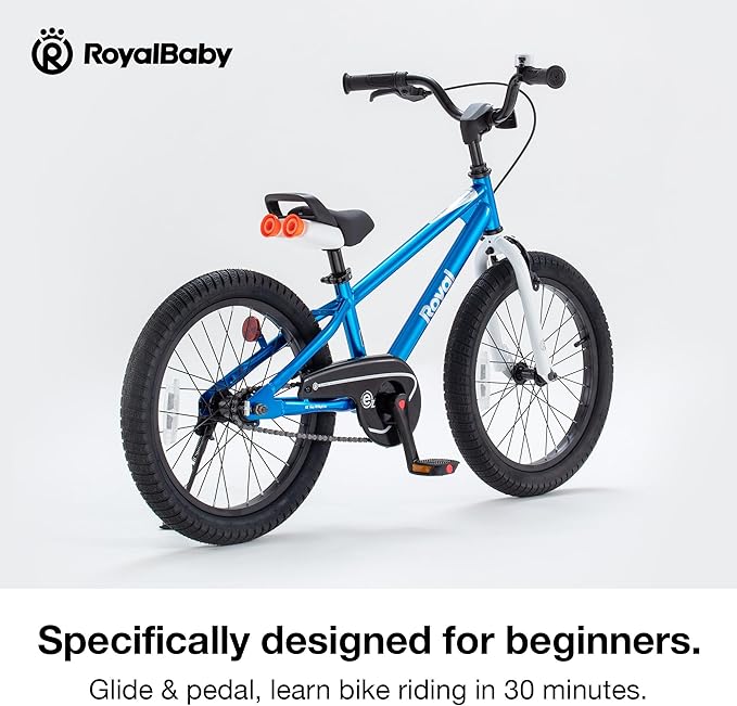 RoyalBaby Kids Bike Freestyle Classic & EZ Balance Pedal Switchable Bicycle, 12 14 16 18 Inch, 3-10 Years Toddler to Big Kids