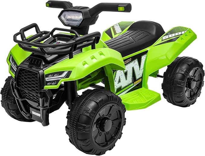 ATV for Kids, 6V Battery Powered Toddler 4 Wheeler w/Music, Light, 1.2mph Max Speed, Kids ATV 4 Wheeler for Toddlers Aged 1.5-3 Years Old, Green
