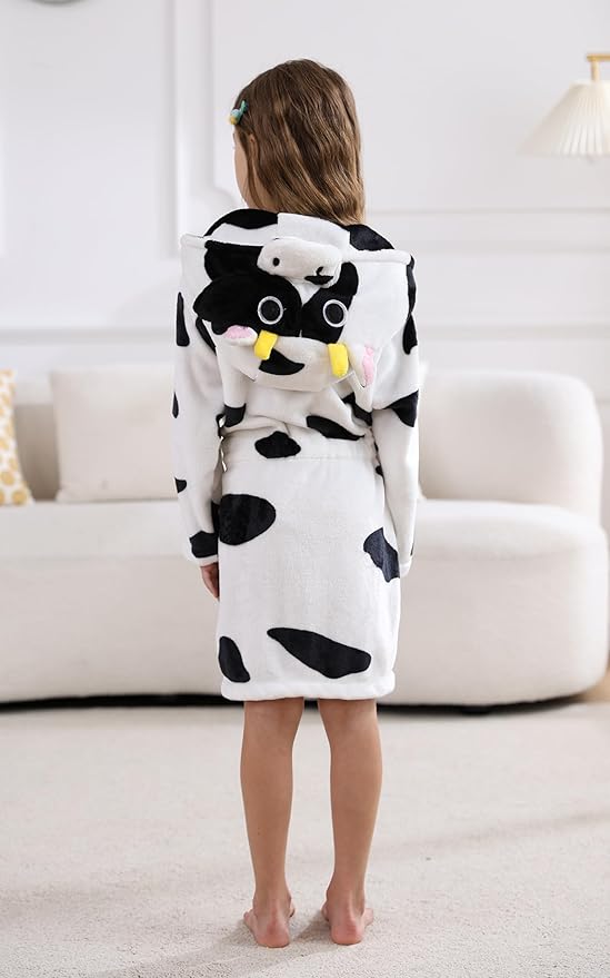 CuteOn Bathrobe for Women Soft Fleece Hooded Plush Loungewear