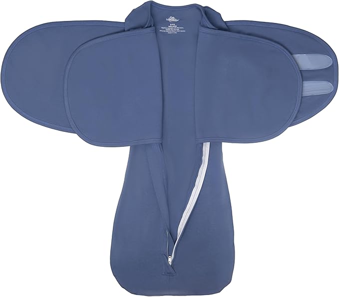 LullaBaby "Double Dream Swaddle: Exclusive Dual Wing Design, Pediatrician-Endorsed, Ultra-Soft Cotton, 2-4 Months, 12-20 lbs - Coastal Breeze