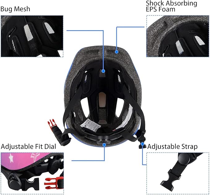 Kids Bike Helmet for Ages 1-8 Years, Adjustable Toddler Boys and Girls Helmets, Lightweight Child Infant Bicycle Cycling Scooter Sports Helmet 48-54cm