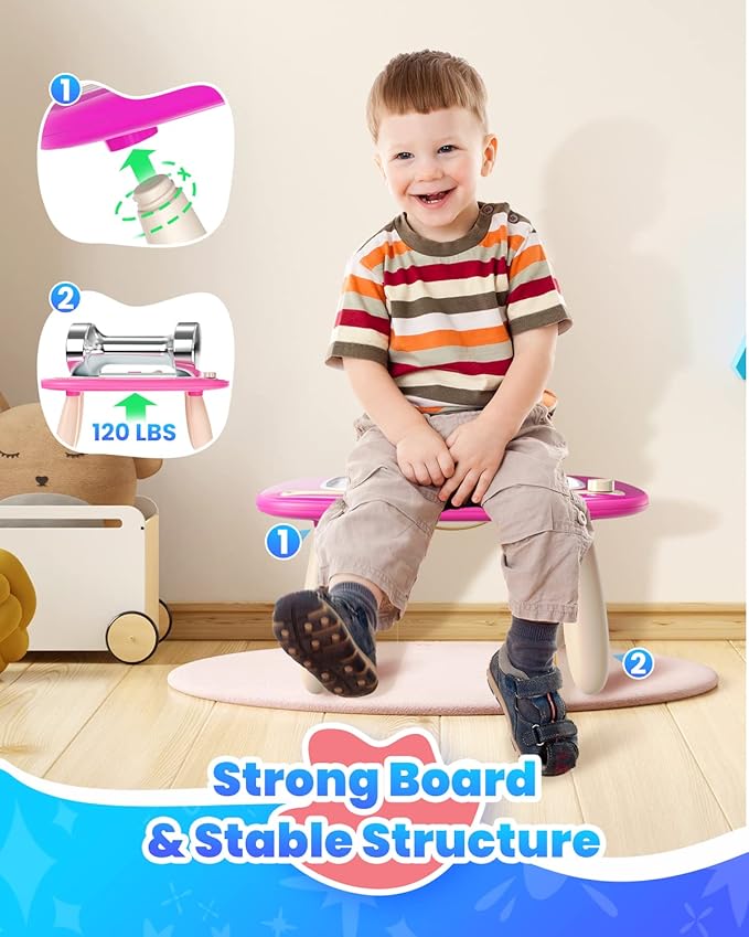 Seimome Magnetic Drawing Board, Toddler Girl Toy for 1-3 Year Old, Doodle Board Learning and Educational Toy for 1 2 3 Year Old Baby Birthday Gift- Deep Pink