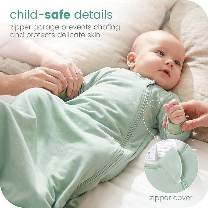 Baby Sleep Sack Long Sleeve 1.0 TOG 0-6-18-3T Wearable Blanket Infant Sleeping Bag, Soft & Breathable, 2-Way Zipper