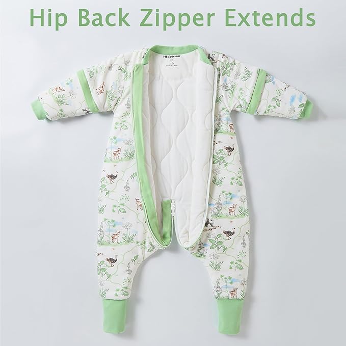 2.5 Tog Winter Sleep Sack with Feet for Baby/Toddler, Sleeping Bag with Legs & Detachable Sleeves