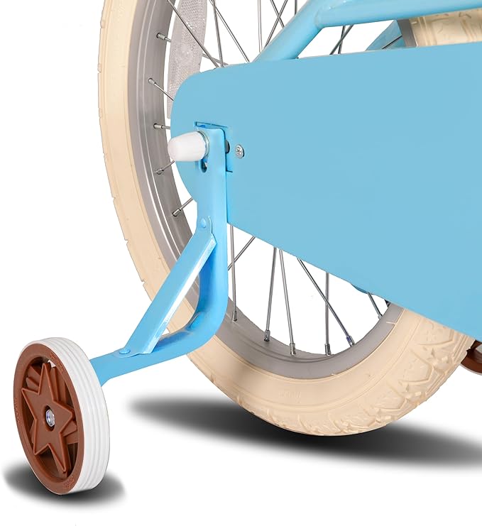 JOYSTAR Girls Bike for 2-12 Years Old Toddlers and Kids, 12" 14" 16" 18“ 20" Retro Style Kids Bike with Training Wheels, 18 20 Inch Children Bicycle with Kickstand