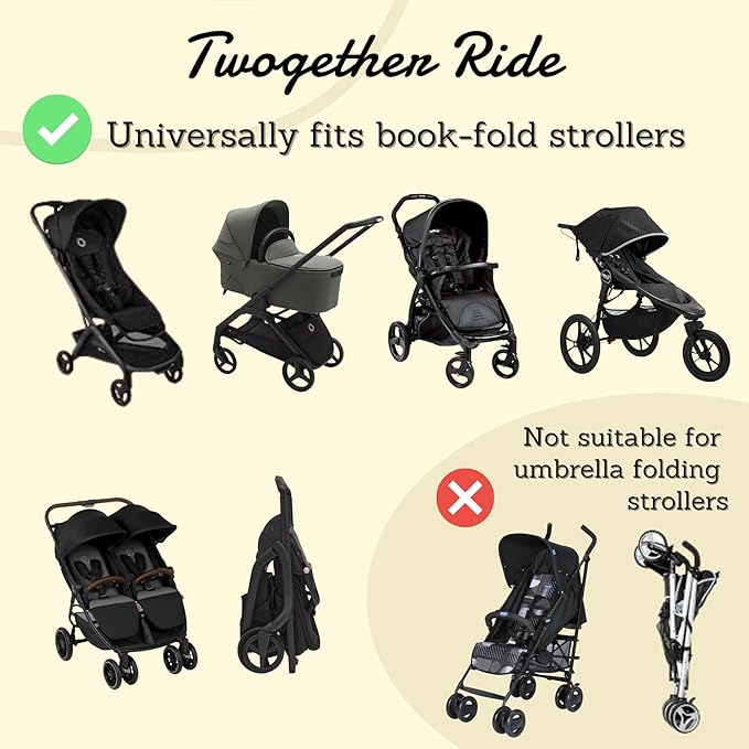 Hammock Seat Attachment. Alternative for Universal Stroller Board if You Need a Double Stroller for Infant and Toddler or Toddler Stroller 3-5 Year Old. Alternative for Stroller for Toddler