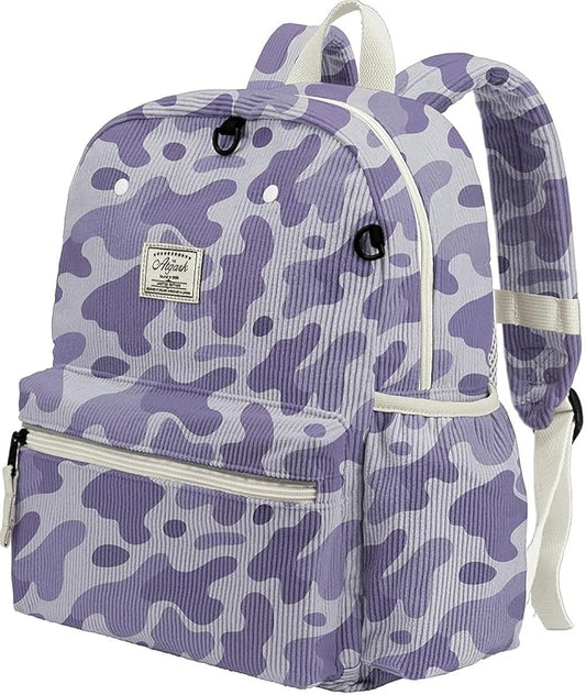 Corduroy Kids Backpack for Girls 6-10: Girls Backpacks for Elementary Kindergarten 15” H Fit Folder