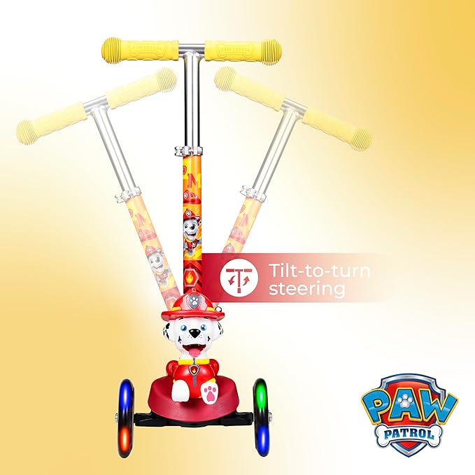3D Kick Scooter for Kids, Self-Balancing 3 Wheeled Light Up Scooter with Extra Wide Anti-Slip Deck, Rear Brake, Lean to Steer, Lightweight Design, for Kids 3 and up, 75 LB Limit