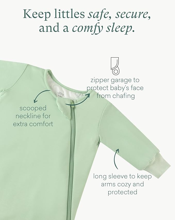 PurComfy Supersoft Baby Premium Bamboo Viscose Long-Sleeve Wearable Sleeping Bag Sack Blanket 1.0 TOG