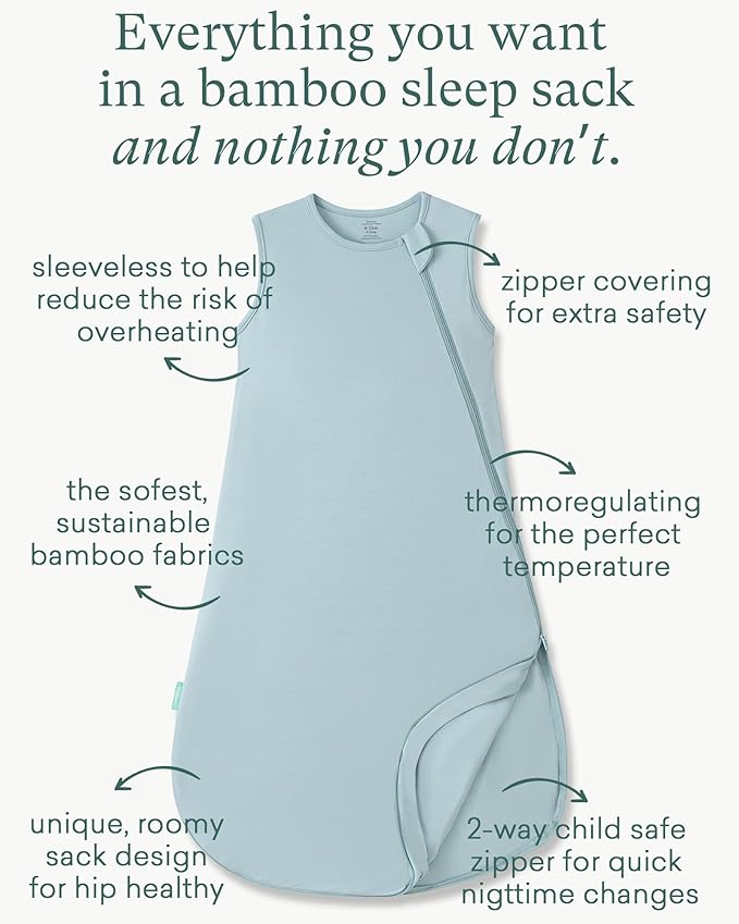 PurComfy Extra-Long Toddler Sleep Sack, Premium Bamboo Viscose Summer Sleeping Bag Supersoft 0.5 TOG Wearable Blanket 3T-4T-5T