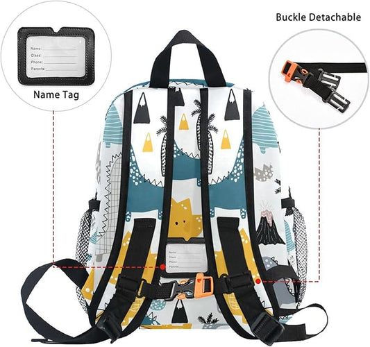 ALAZA Cute Toddler Backpack Dinosaur Scandinavian Style Backpack for Boys Girls Kindergarten Backpack Toddlers Daycare Bag Preschool Backpack