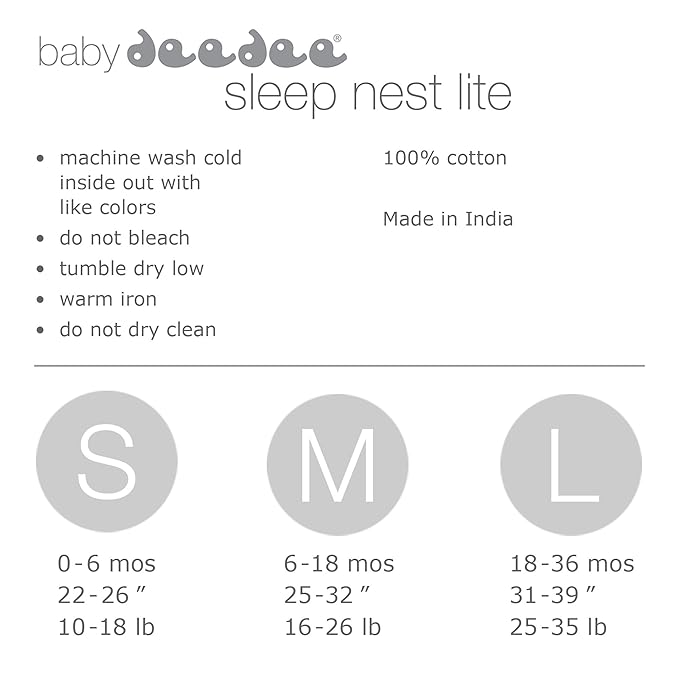 Baby Deedee Sleep Nest Lite, Sleeping Bag Sack - Pink Stripe, S (0-6 Months)