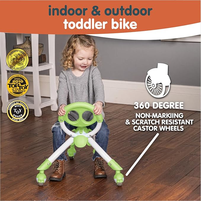 YBIKE Pewi Elite Bike Walking Ride On Toy, Light Green (YPIW6)