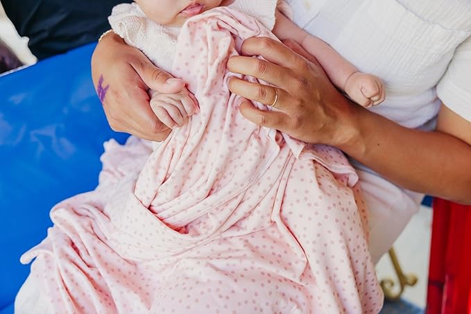 Copper Pearl Baby Swaddle Blanket - Premium Knit Baby Blanket, Large Soft Stretchy Receiving Blankets for Baby Girl, Swaddles for Newborn, Infant, and Toddler (Dottie)