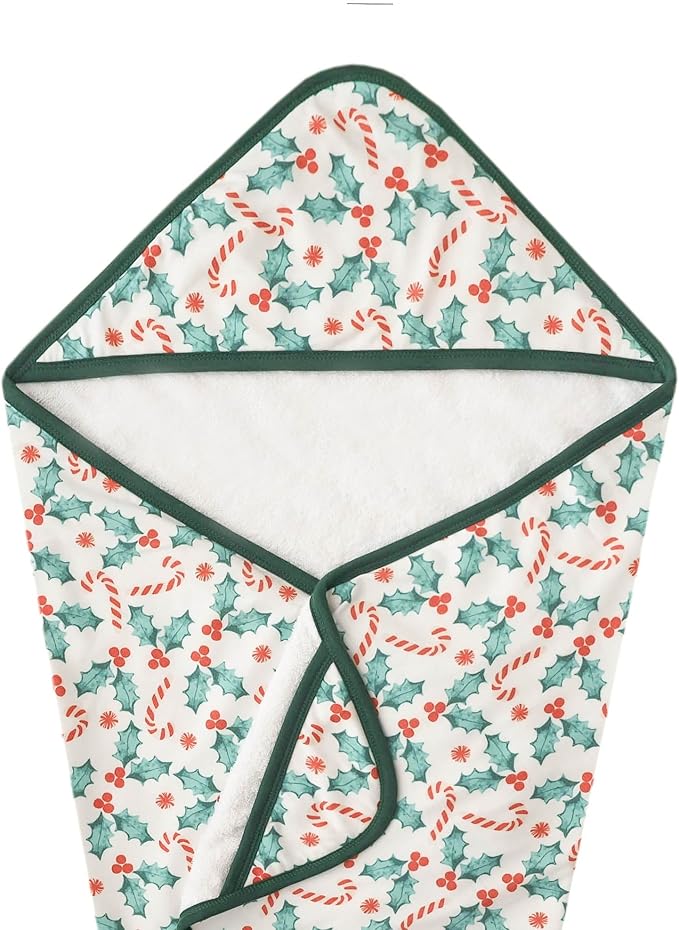 Copper Pearl Hooded Bath Towels Premium Knit/Terry Cloth Baby Towels with Hood, Pockets, and Cool Designs - Great to Gift and Make Bath Time Fun - Baby Bath Towel, Holly