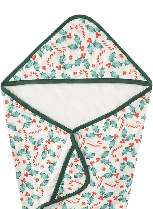 Copper Pearl Hooded Bath Towels Premium Knit/Terry Cloth Baby Towels with Hood, Pockets, and Cool Designs - Great to Gift and Make Bath Time Fun - Baby Bath Towel, Holly
