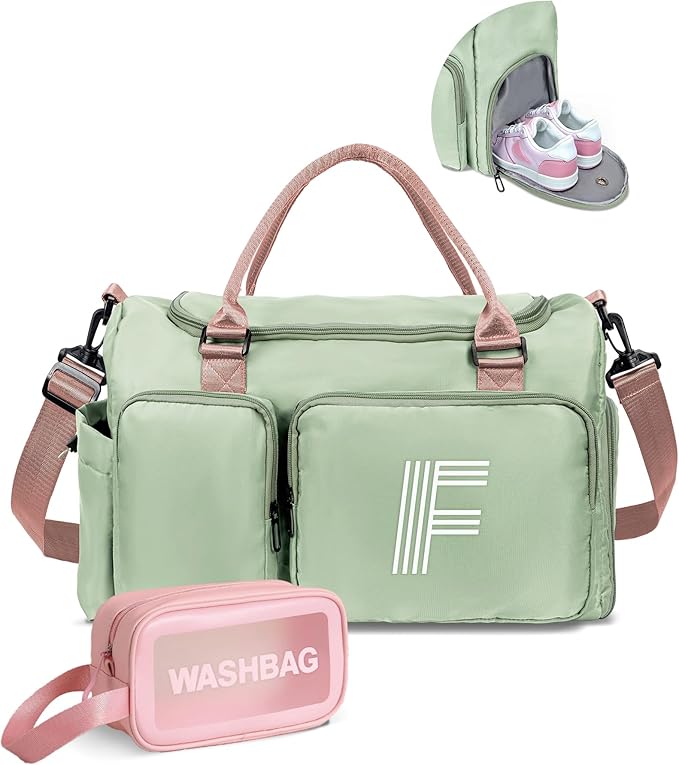Elilier Duffle Bag, Gifts for Daughter, Initial Travel Duffel Bag, Monogram Overnight Bag, Gift for Friend Sister Women gifts