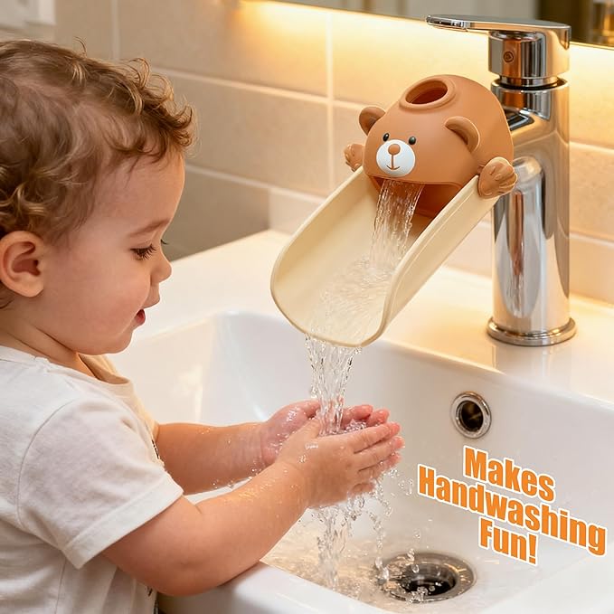 Skyroku Toddler Faucet Extender & Blue Bathtub Spout Cover, Sink Extender with Temperature Sensor for Bathroom Sinks, Kitchen, Bathtubs, Bundle and Save!