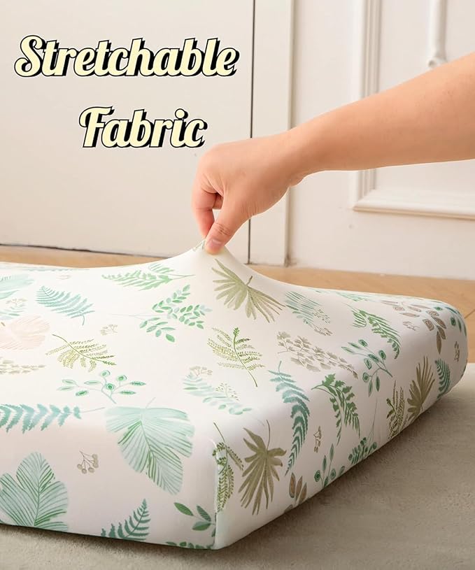 SDY Jersey Crib Sheets for Baby Boys and Girls,52"x28"X8", 2 Pack, Green Standard Oval/Retangle Crib Mattress Sheets for Toddler,Super Soft Breathable
