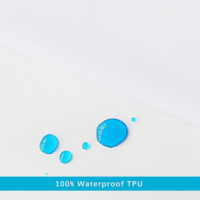 2 Pack Twin Mattress Protector Waterproof, Noiseless & Soft Coverage Mattress Fitted Sheet Twin with Deep Pocket up to 14", Super Breathable & Easy Wash Twin Size Mattress Protector
