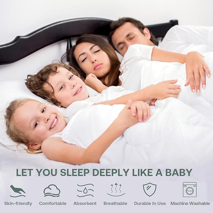 Waterproof Mattress Protectors Split California King 9" Depth, Zippered Mattress Cover Soft Breathable Encasement Great for Dorms Hotel,36"x84"x2