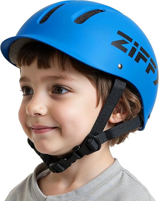 ZIFFY Kids/Toddler Bike Helmet, Adjustable, Lightweight, Safety Certified Scooter Helmet for Boys & Girls with Washable Inner Lining, 2 Sizes, 4 Colors – Fits Toddlers to Youth by Jova