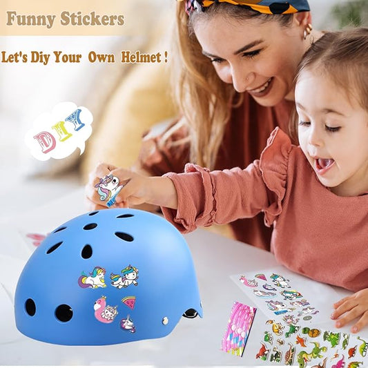 Kids Helmet,Toddler Skateboard Helmets for Ages 2-3-5-8-14 Years Boys Girls with Knee and Elbow Pads Wrist Guards fit Roller Skates,Skateboarding,Skating Scooter Adjustable Kids Helmet