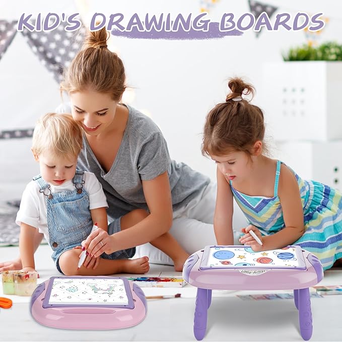 Gifts for 1-2 Year Old Girls,Toddlers Toys with Magnetic Letters and Numbers, Art Easel for Kids 1 2 Year Old, Girl Birthday Christmas Gifts (Purple)