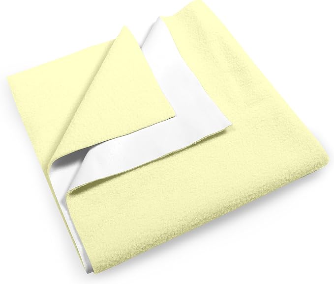Waterproof Mattress Protector for Adults and Kids, Reusable Mattress Protector (Yellow, 19 x 27 Inch)