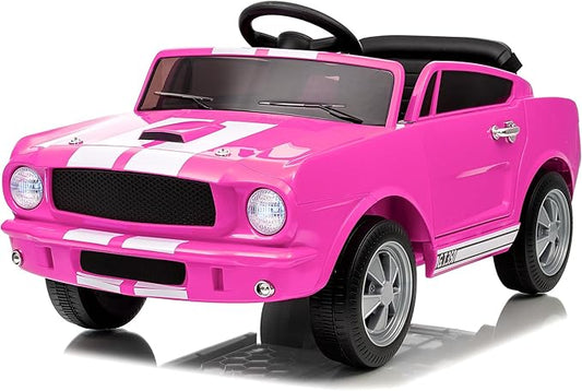 12V Ride on Car for Kids, Licensed Shelby GT350 Electric Toy with Parent Remote Control, 3 Speeds, LED Headlights, Music & Safety Belt for Toddlers