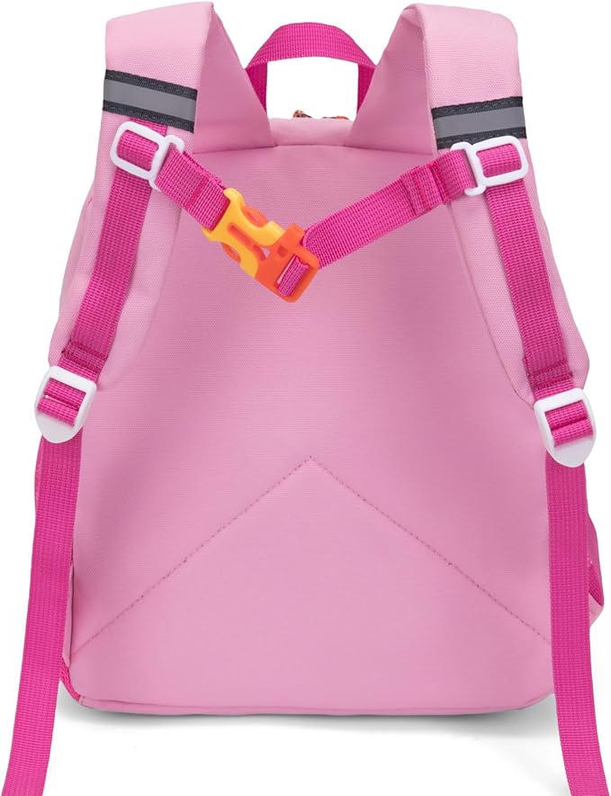 HawLander Little Kids Backpack for Boys or Girls, Toddler School Bag Fits 3 to 6 years old, Pink Rose, 12 Inch