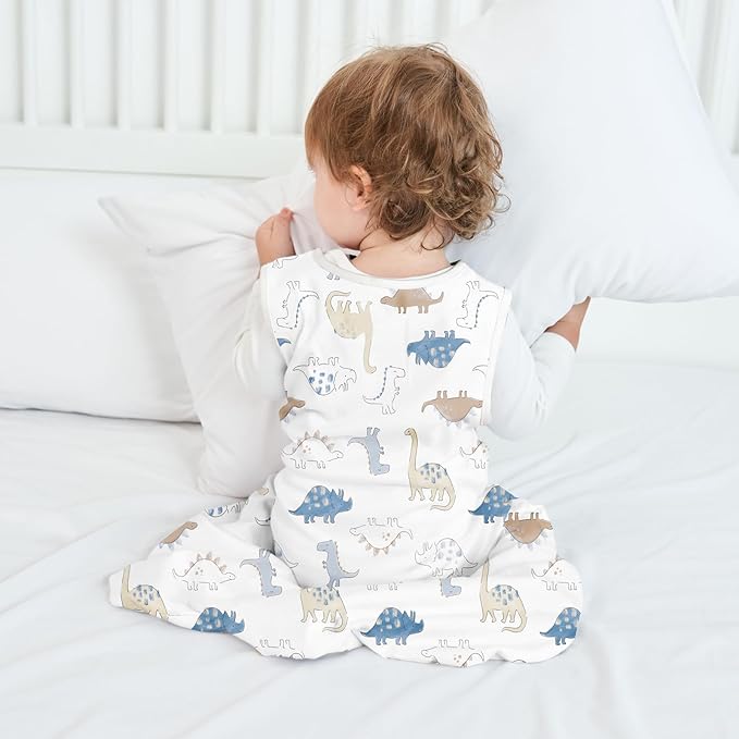 Rayon from Bamboo Sleep Sack Baby Wearable Blanket 0.5 Tog Soft Kids Sleeping Bag Toddler Sleeveless 0-6 Months Infant Newborn Swaddle Blanket 2-Way Zipper Unisex Boys Girls Sleepsack Grey
