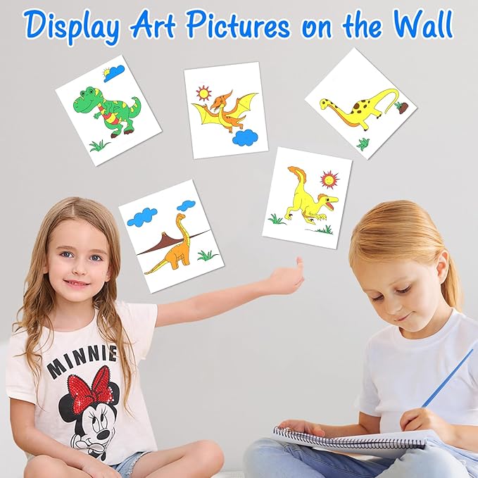 Paint with Water Coloring Books for Toddlers, Watercolor Painting Book and Drawing Art Paper for Kids Ages 3 4 5 6 7 8 Years Old, Dinosaurs Art Craft for Drawing with Brush